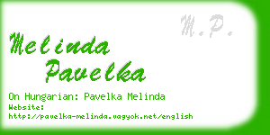 melinda pavelka business card